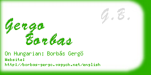gergo borbas business card