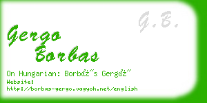 gergo borbas business card